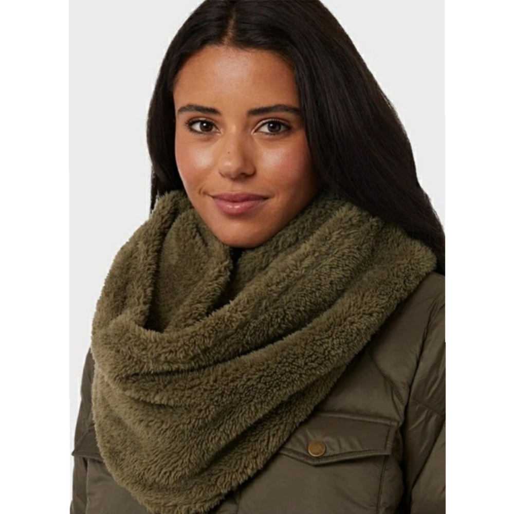 32° Degrees Faux Double Sided Plush Sherpa Infinity Warm Winter Long Scarf OS - Picture 3 of 15